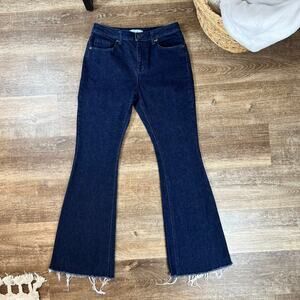 Antonio Melani NWOT dark wash flare raw hem jeans